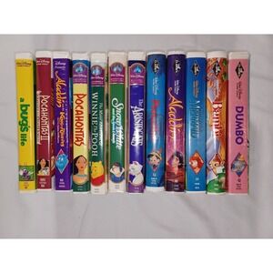 VINTAGE LOT‎ OF DISNEY VHS TAPES INCLUDING BANNED LITTLE MERMAID AND RARE DUMBO